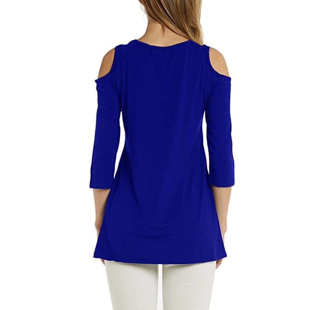 Beautiful women cold shoulder top - Picture 2 of 8